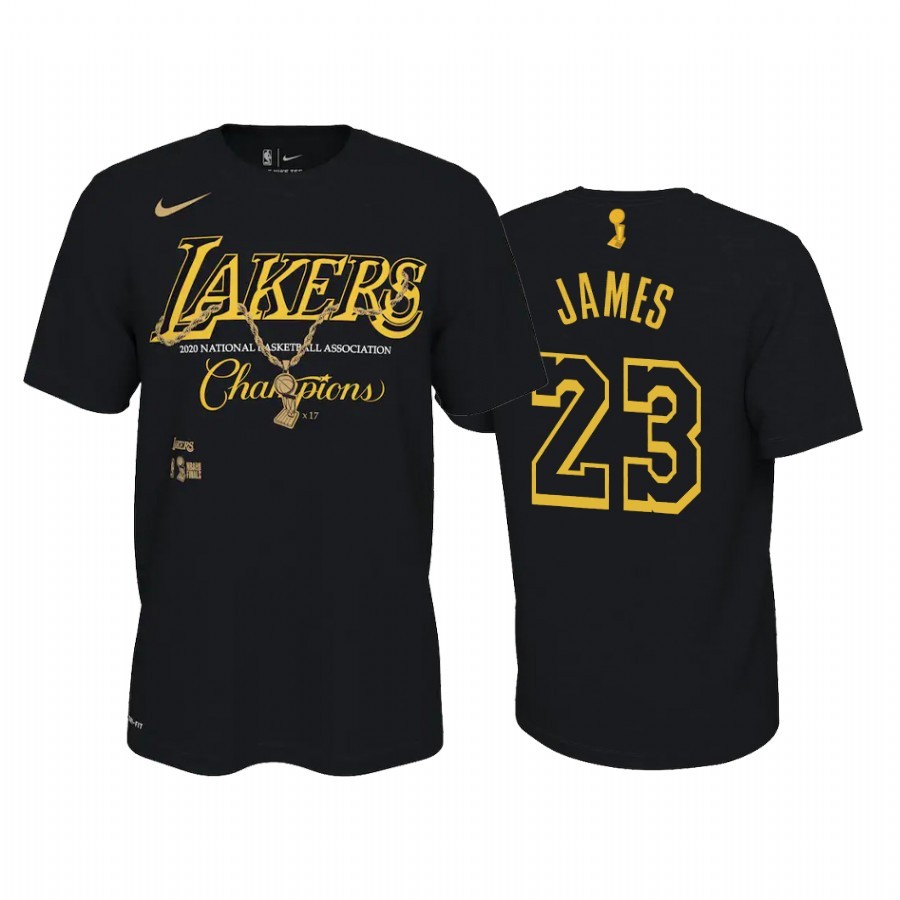 Los Ángeles Lakers LeBron James 2020 Nba Finals Campeones Camiseta Celebración Negro Colgante - NBA Camisetas Retro Tienda - 2021-23 NBA Personaliza Camiseta Para.