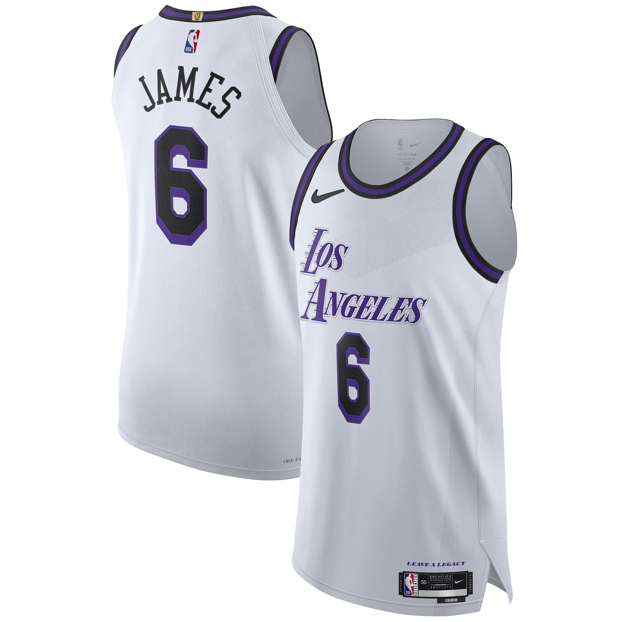 Camiseta Los Angeles Lakers Nike Icon Authentic - LeBron James - Hombre