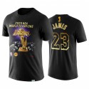 Los Angeles Lakers LeBron James James 2020 Campeones Camiseta Camiseta Negro Diamond Supply Co. X NBA